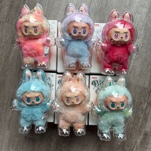 Complete Set 6 Labubu Big Into Energy with Cases Pop Mart Vinyl Plush Popmart
